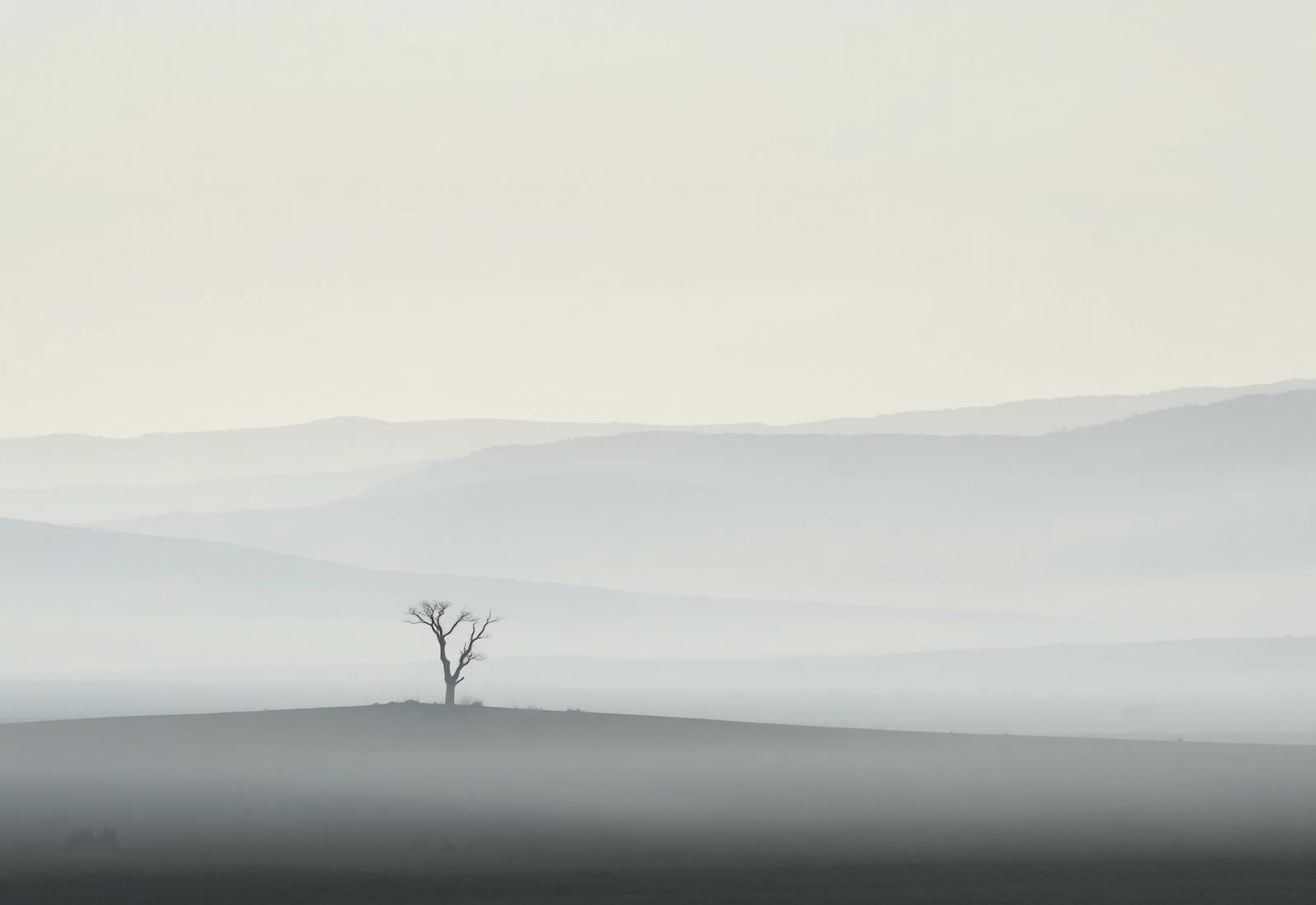 Layered hills at dawn